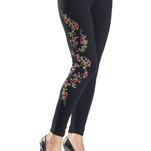 Floral Embroidered Leggings Size XL